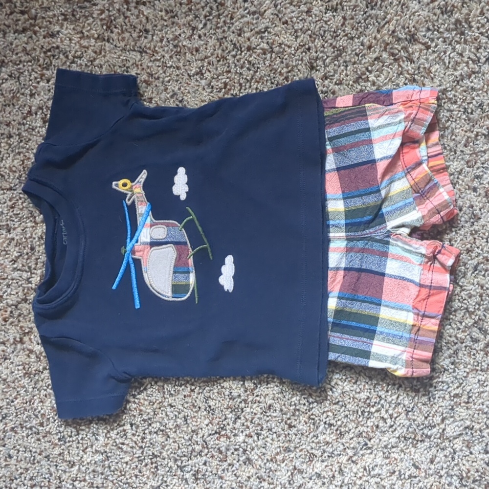 3 piece Carter's helicopter set, madras